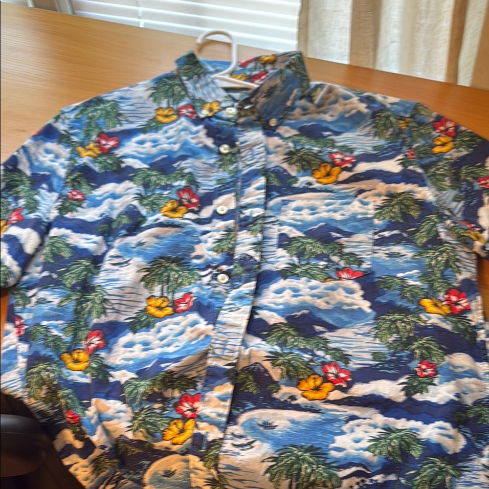 GAP Blue and Green Casual Button Down Shirt